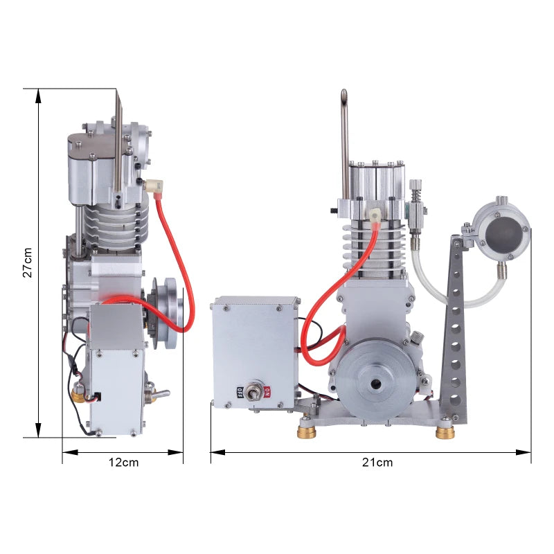 15cc Vertical OHV Single Cylinder 4 Stroke Internal Combustion Engine Model with Base