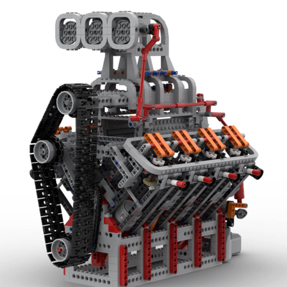 Supercharged V8 Over Head Valve Engine Model