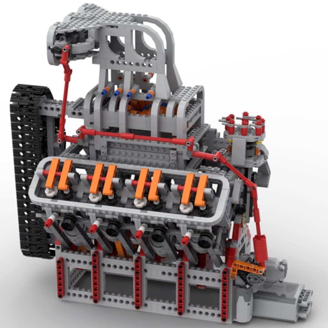 Supercharged V8 Over Head Valve Engine Model