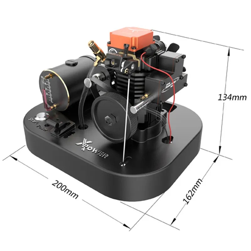 Single Cylinder Mini Petrol Engine - 4 stroke Model With Stand and Accessories - Complete Kit