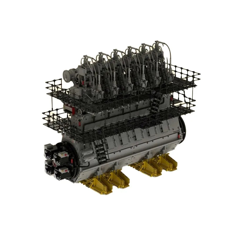 Giant Six Cylinder Diesel Generator Engine