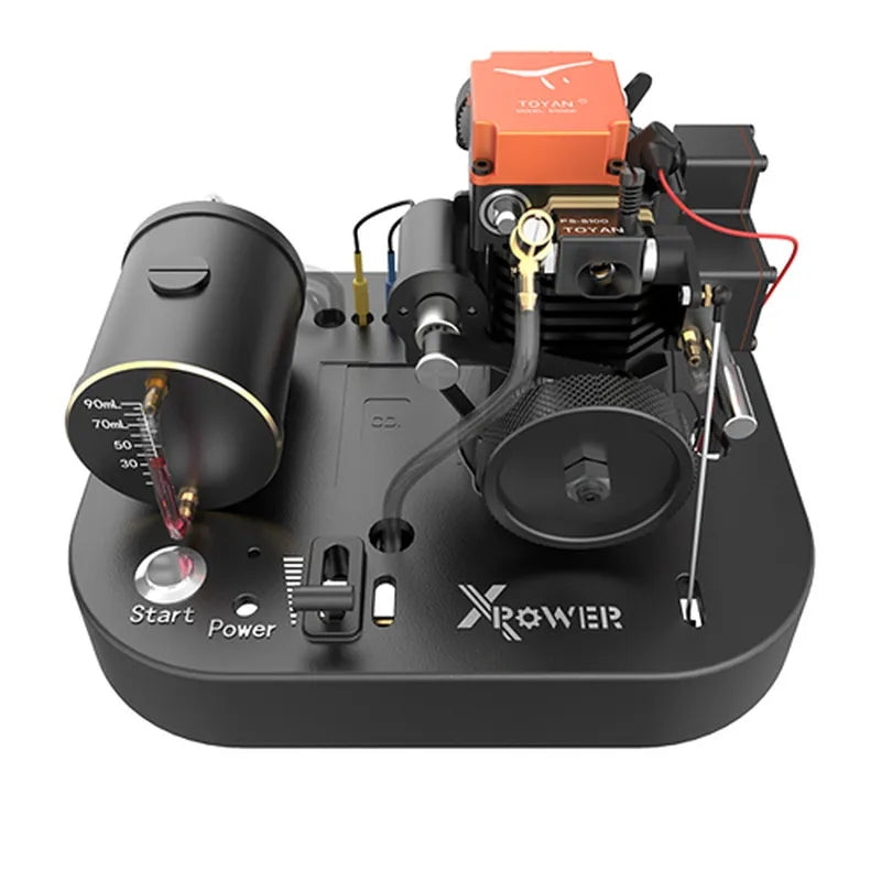 Single Cylinder Mini Petrol Engine - 4 stroke Model With Stand and Accessories - Complete Kit